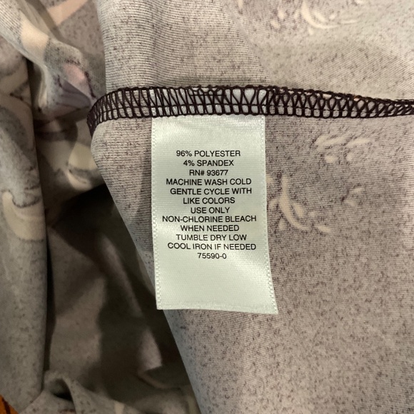 Retro Vintage Liz Claiborne 3/4 sleeved Midi Dress Paisley Neck Tie - Picture 8 of 9